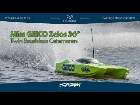 Pro Boat® Miss GEICO Zelos™ 36" Twin Brushless Catamaran RTR