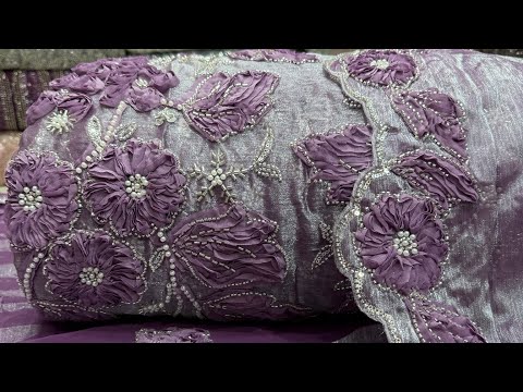Bismilah Fabrics New Shesha Silk Ribbon Work at reasonable price COD available #dress #ribbon #silk