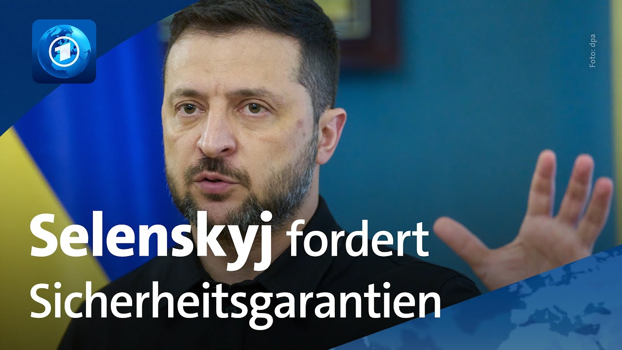 Präsident Selenskyj fordert Sicherheitsgarantien für die Ukraine