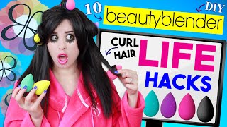 10 DIY BEAUTY BLENDER LIFE HACKS! | How To Recycle Your Old Beauty Blender Makeup Sponge! by GlitterForever17