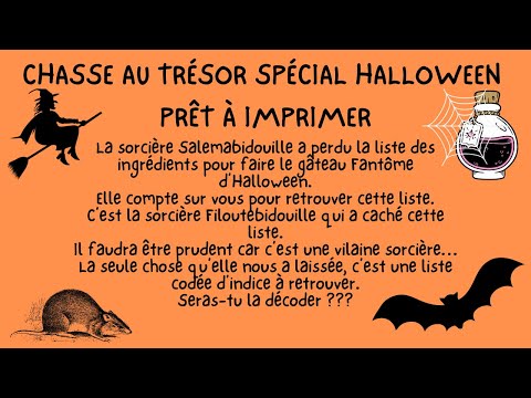 CHASSE AU TRÉSOR SPÉCIAL HALLOWEEN - PRÊT À IMPRIMER