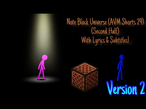 Note Block Universe Lyrics & Subtitles V2 (Second Half) @Alan Becker