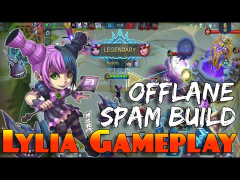 Lylia Gameplay | Offlane | Spam Build | Mobile Legends