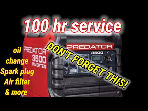 Predator 3500 Oil change Full 100 Service Spark plug Air filter