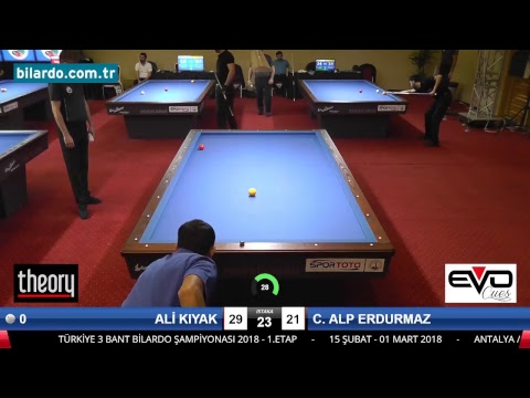 ALİ KIYAK & C. ALP ERDURMAZ Bilardo Maçı - 2018 ERKEKLER 1.ETAP-3. Tur