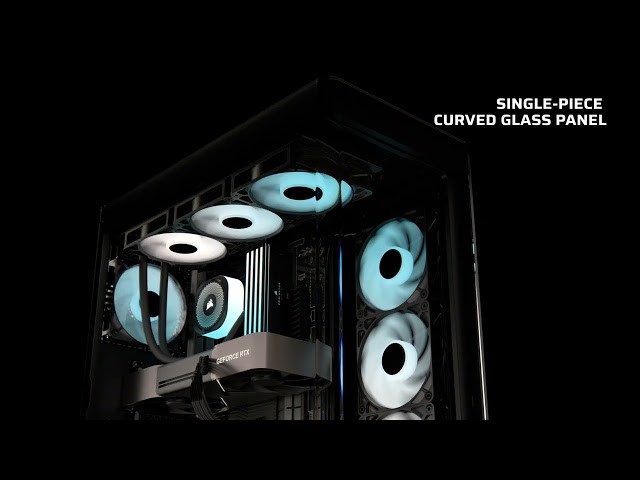 Torre Corsair 4500X LX-R RGB Tempered Glass Blanco Midi Tower 2x140mm USB-C Vidrio templado video