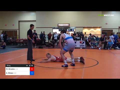 2018 Marine Corps US Open/Masters A Greco Roman 78 RR Rnd 2 - Mike Brooks (Love) Vs. Alex Rinas (G