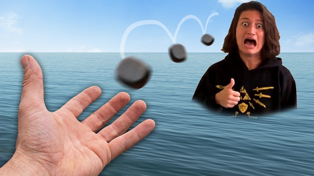 jogando PEDRA num lago pra ficar RICO
