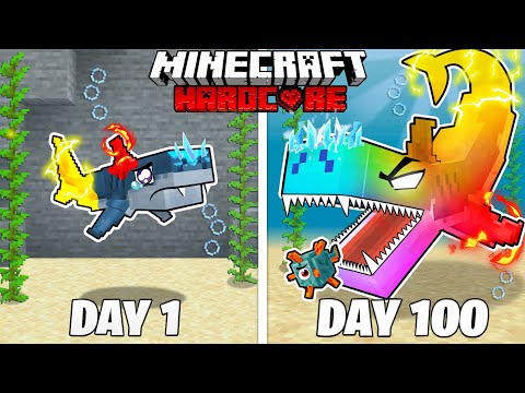 100 Days as Shark in Minecraft?! Insane Survival Story!
