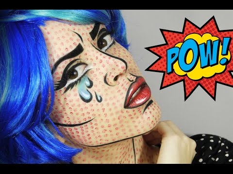 body painting pop art makeup tutorial by claire dim