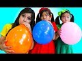 Emma & Jannie Pretend Play Fun Playtime with Magic Color Balloons