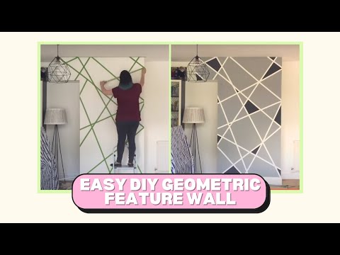 How to paint a geometric feature wall with tape
