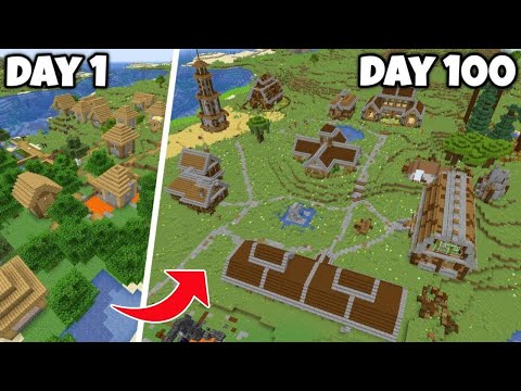 naitsirhc - I Spent 100 Days Transforming a Village in Minecraft Hardcore
