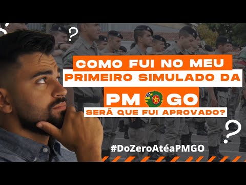 Fiz Meu Primeiro Simulado Para a PMGO #DoZeroAtéaPMGO