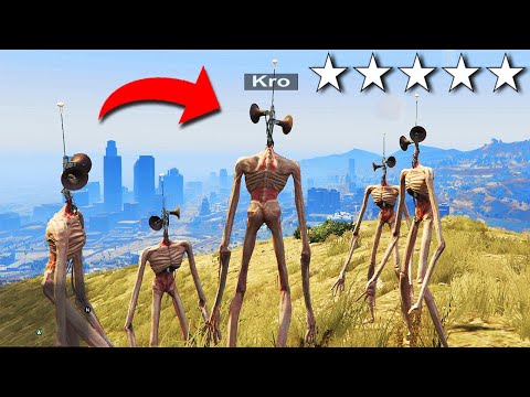 Playing As Siren Head In GTA 5 (RAMPAGE)