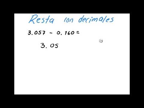 RESTA CON PUNTO DECIMAL. súper fácil