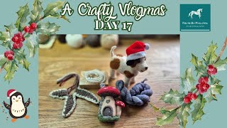 Vlogmas DAY 17 🧁🍭🏔️Santa PAWS, the best mushroom cottage, crocheting beads and fibre from milk!!