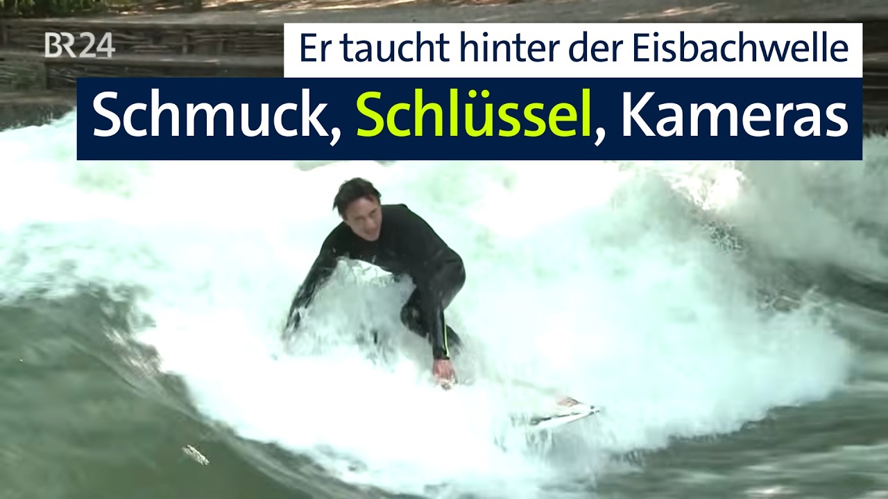 Schätze aus dem Eisbach: Was unter der Surfwelle zurückbleibt | Abendschau | BR24
