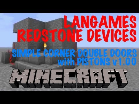 Simple Corner Double Doors With Pistons V1 00 Minecraft Map