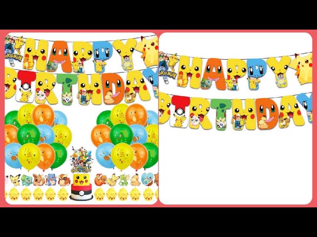 Vídeo relacionado con Amscan 9917111 - Banderín para fiesta de cumpleaños infantil de Pokémon - 3,3 m