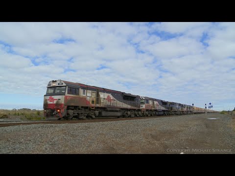 1PM9 SCT Freight Train With Four Locomotives - PoathTV Australian Railways