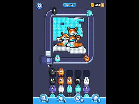 Pixel Flow Level 667 Solution Walkthrough🌼🌼