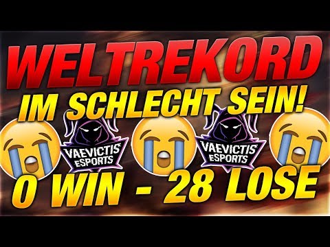 Vaevictis eSports: DER WELTREKORD IM SCHLECHT SEIN! 0 Wins 28 Lose im Competetiv [League of Legends]
