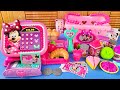 1H Satisfying With Unboxing Disney Minnie Mouse Toys Cash Register Kitchen Set PlayFood Set ASMR