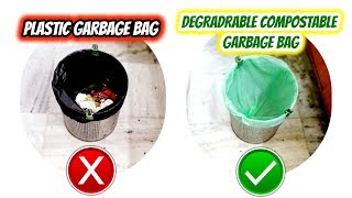 Say Yes to Degradable Compostable Eco Friendly Plastic Free Garbage Bags