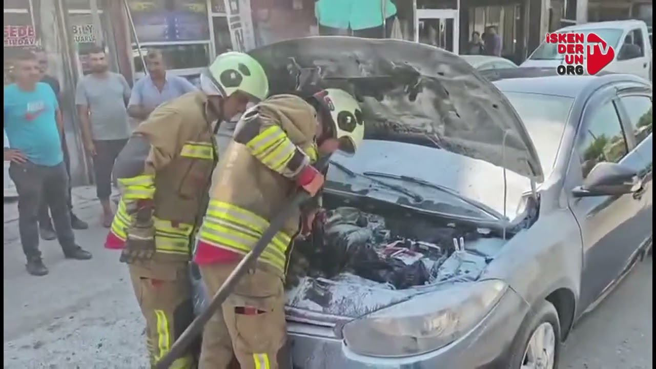 İskenderun’da Araç Yangını Paniği