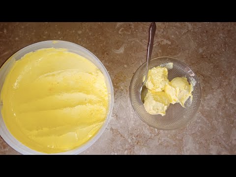 Mango ice cream 🍨 with vipped cream Easy& delicious 😋