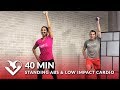40 Min Standing Abs & Low Impact Cardio Workout with No Jumping – Standing Ab Quiet Low Impact HIIT