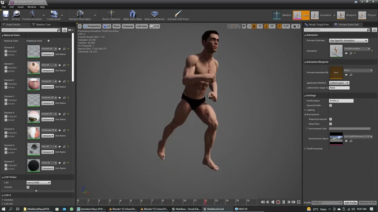 Male Base characterRig 3D Model
