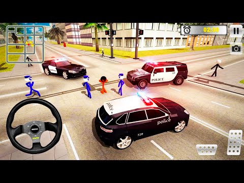 🚓 US Police Car Driver Simulator - Chase Stickman Criminal | Android GamePlay