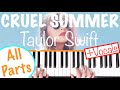 How to play CRUEL SUMMER - Taylor Swift Piano Chords Tutorial