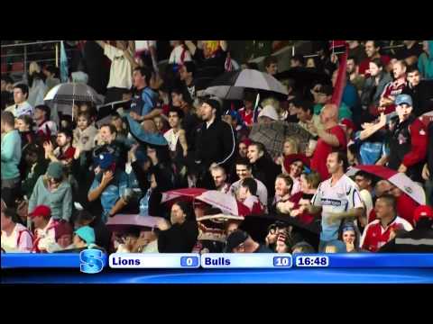 Gerhard van den Heever's try against the Lions 2011 (High Definition)