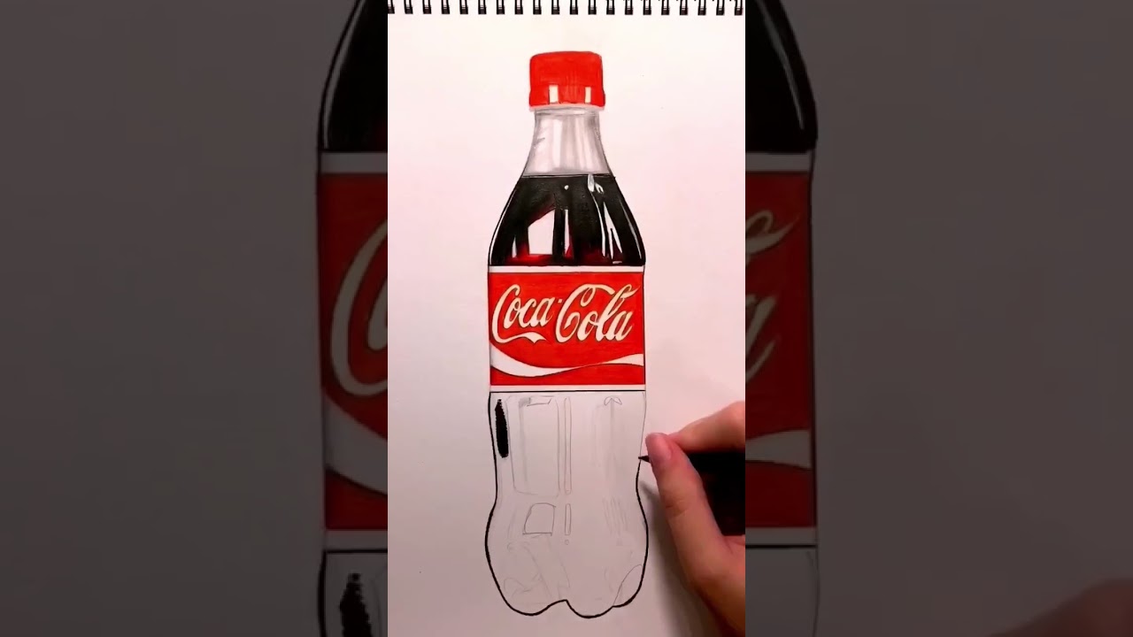 coca cola bottle painting #youtubeshorts #shortsvideo #vrilvideo #cocacola #coca