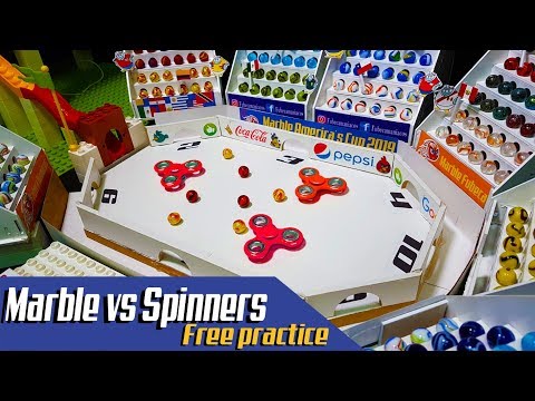 Marble race: OCTAGON | Free practice | Fidget Spinners vs Marbles