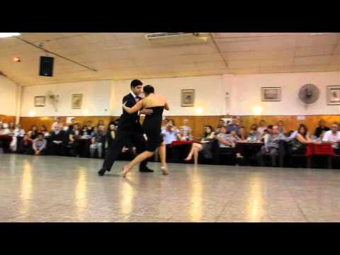  Maria Ines Bogado  and  Sebastian Jimenez  are  dancing  to  the  tango  "  Paciencia  "