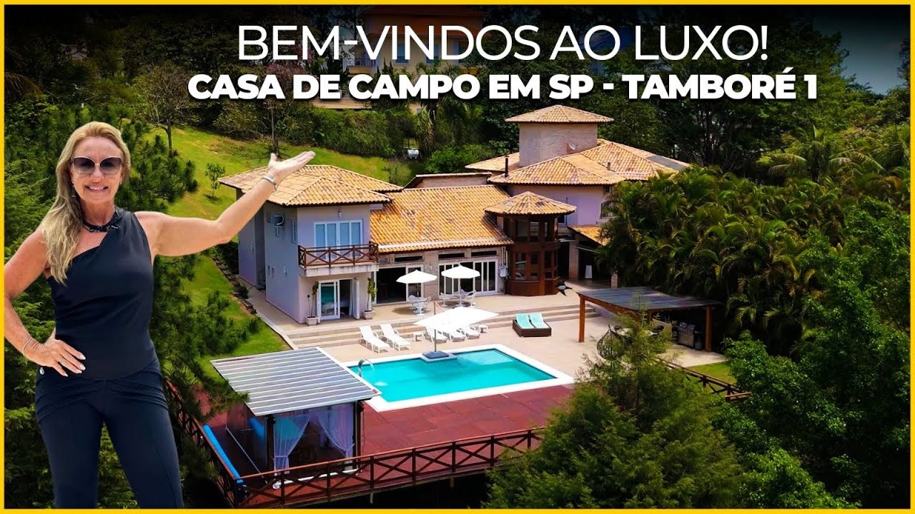 Casa à Venda no Tamboré 1 com 4.000 m², Vista Permanente e Estilo Casa de Campo