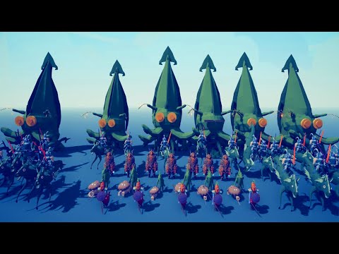 Giant Squid Evolution Vs Underwater Units -Totally Accurate Battle Simulator