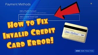 How to Fix PS4 Error WC-34737-4 (Simple Method!) - How To Fix Invalid Credit Card Error