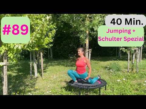 #89 Jumping Fitness Rebounder 40 Min. Full Body Workout + Extra Schulter