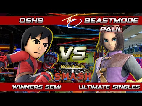 BWS #102 Top 8 - Osh9 (Mii Brawler) Vs BeastModePaul (Hero) Super Smash Bros Ultimate SSBU Boardwalk