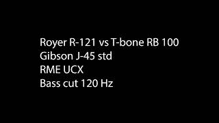 Video thumbnail for Royer R-121 vs T-bone RB 100 by Tatu Kemppainen