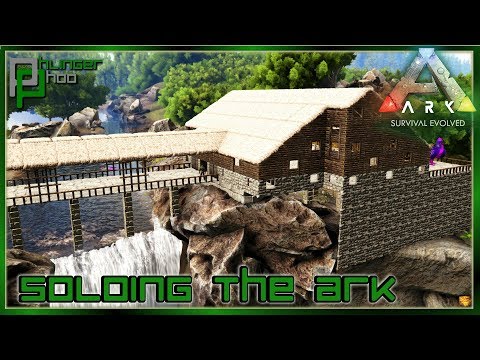 GIANT WATERFALL BASE BUILD - PART 1 - Soloing the Ark S5E16