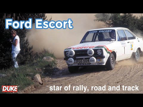 Sir Jackie Stewart drives a Ford Escort RS1800 Rally Car
