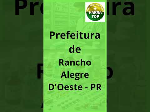 Concurso Prefeitura de Rancho Alegre D'Oeste - PR - Farmacêutico (CR).