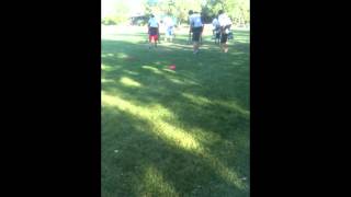 perry at "piggy back" soccer practice