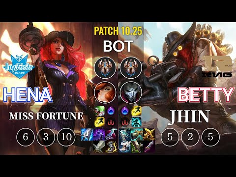 hyF Hena Miss Fortune vs RNG Betty Jhin Bot - KR Patch 10.25